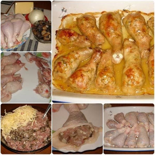 Ножки начиненные грибами