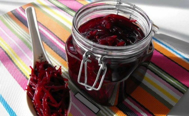 свёкла на зиму в банках маринованная