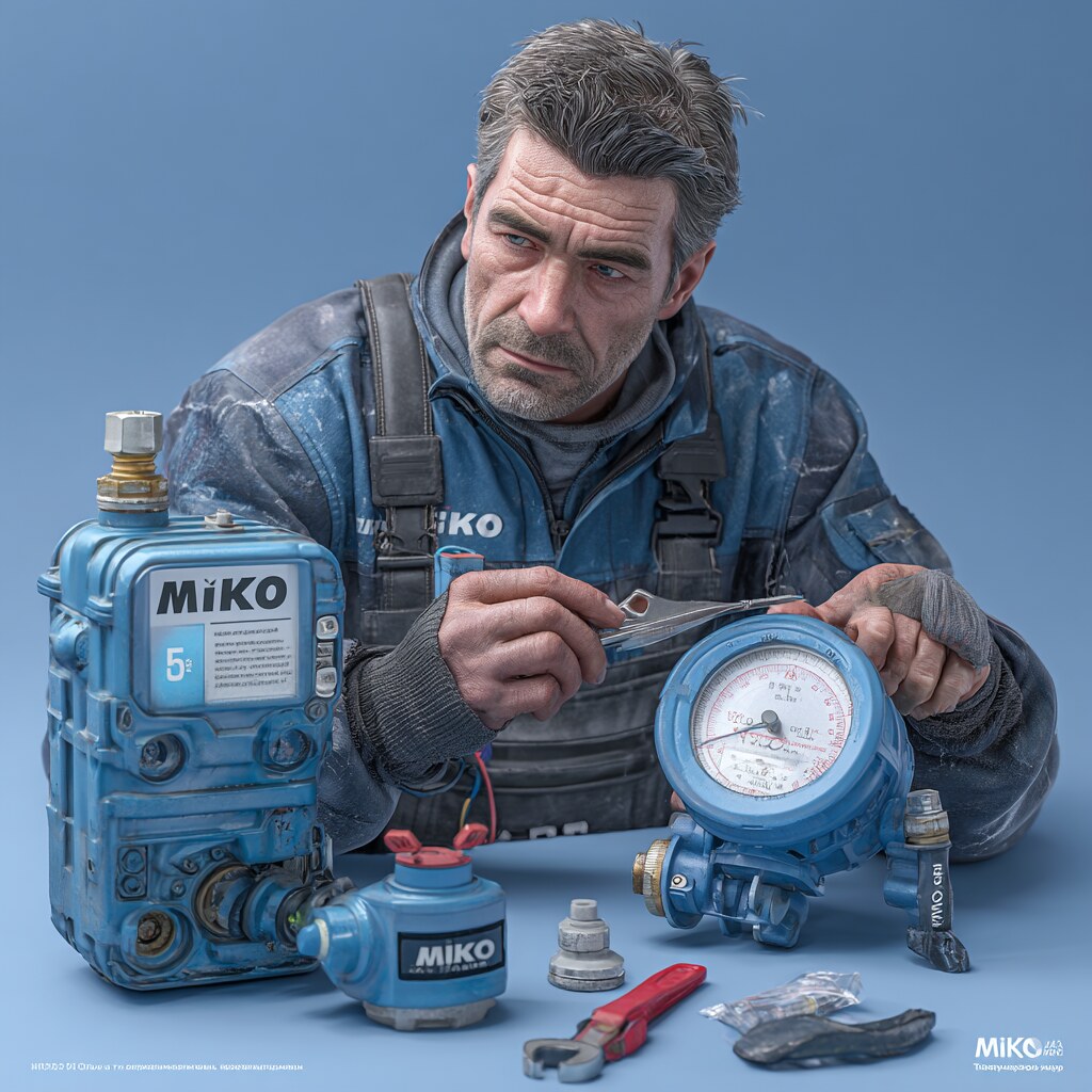 Мастер проверяет счетчик холодной и горячей воды