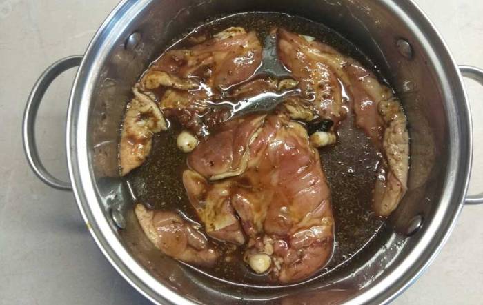 Куриные бёдра в маринаде на основе соевого соуса Бёдра в соевом соусе