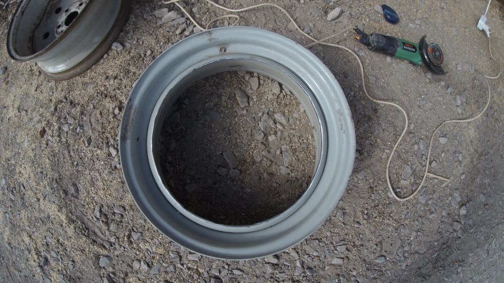 Вырезание сердцевины в автомобильном диске Диск без сердцевины