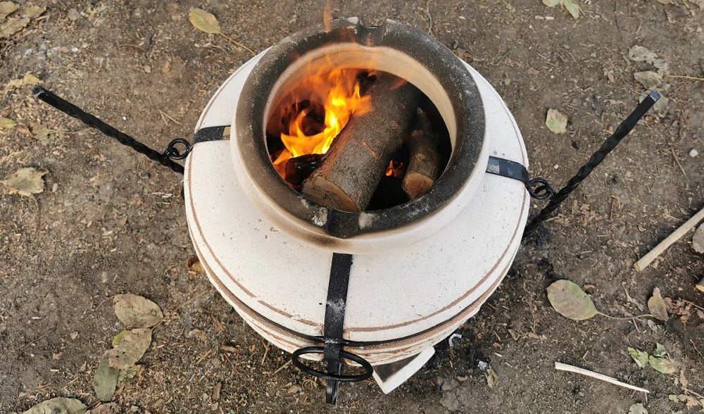 Розжиг тандыра дровами Дрова в тандыре для дачи