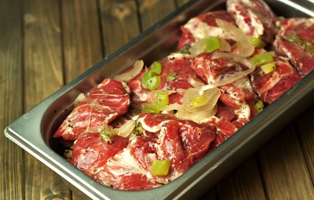 Говядина в маринаде из киви Говядина и киви