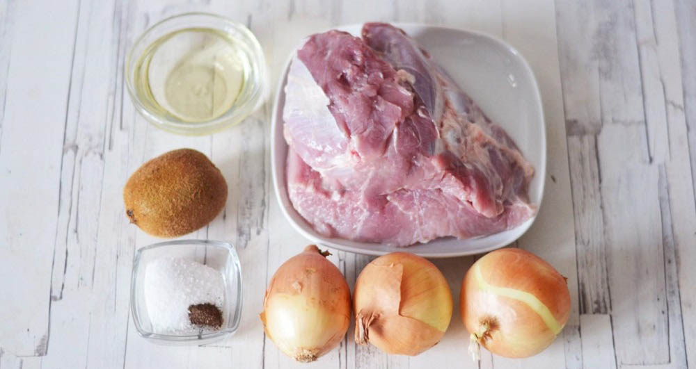 Ингредиенты для приготовления маринада для свинины Ингредиенты для свинины с киви