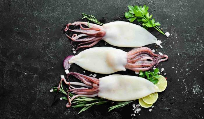 Целые тушки кальмара Кальмар для мангала