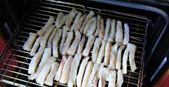 Вяление соломки из минтая в духовке Минтай в духовке