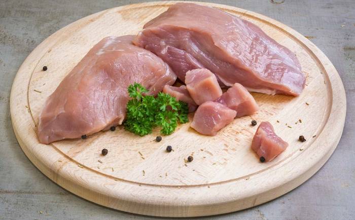 Охлаждённое мясо для приготовления молочных сосисок Мясо для молочных сосисок