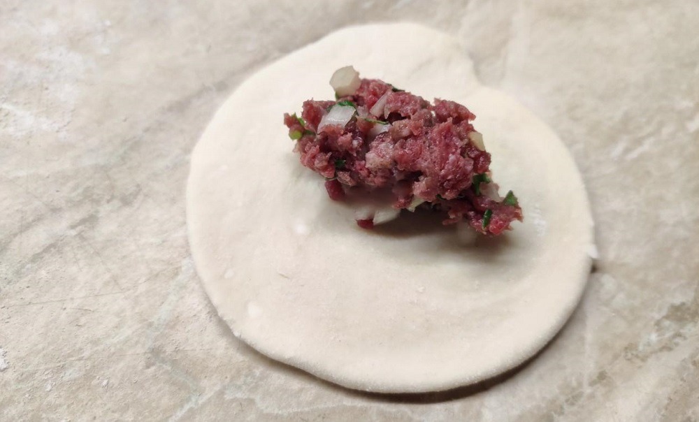 Начинка для самсы на тесте Начинка на тесте