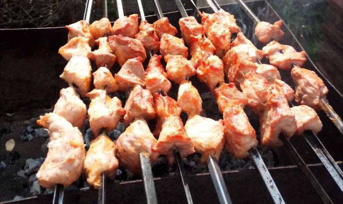 Приготовление шашлыка из свинины в майонезе и минеральной воде Шашлык на минералке с майонезом