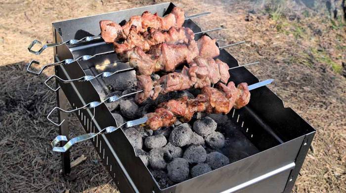 Приготовление шашлыка по-кавказски на углях Шашлык на углях