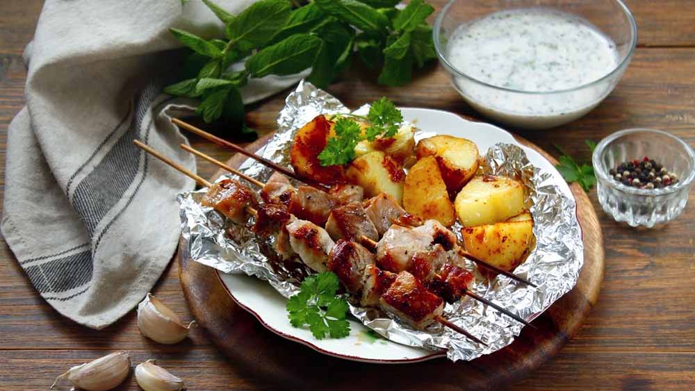 Свиные шашлычки на кефире, приготовленные на сковороде Шашлык в кефире