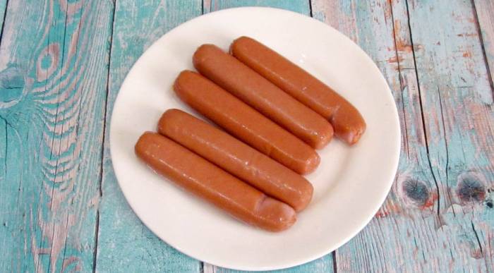 Очищенные и подрезанные сосиски Сосиски для духовки