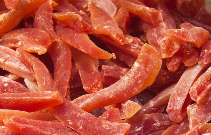 Домашние цукаты из папайи Цукаты из папайи