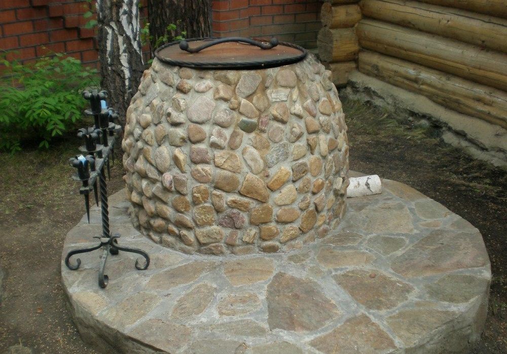 Стационарный тандыр в земле Тандыр в земле