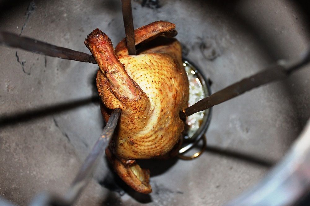 Приготовление гуся целиком в тандыре Тушка гуся в тандыре