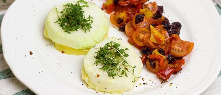 блюдо с кольраби