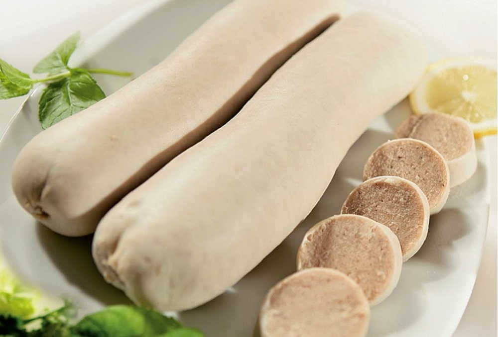 Вареная ливерная колбаса Две ливерный колбаски