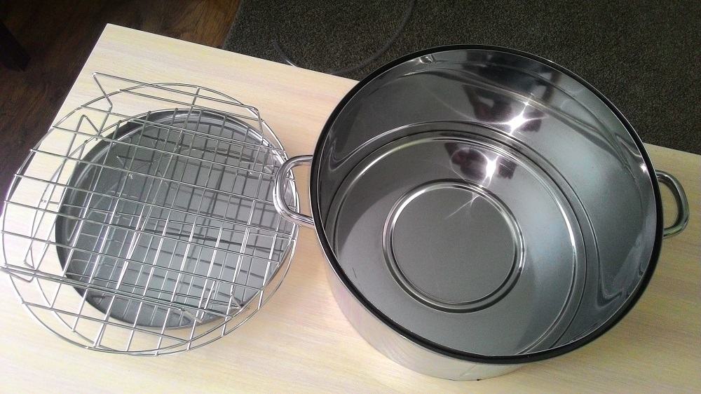 Элементы самодельной коптильни из кастрюли Элементы коптильни из кастрюли