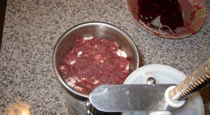 Наполнение шпица фаршем Фарш и шприц