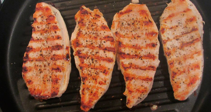 Филе индейки на сковороде гриль Филе индейки
