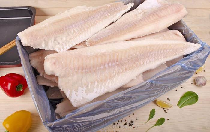 Замороженное филе трески Филе трески для мангала