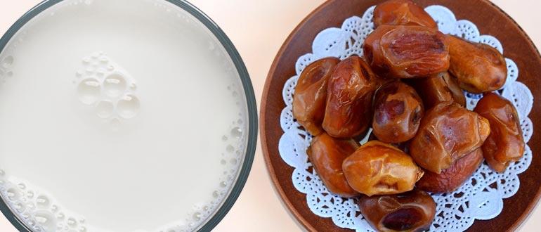 финики и молоко