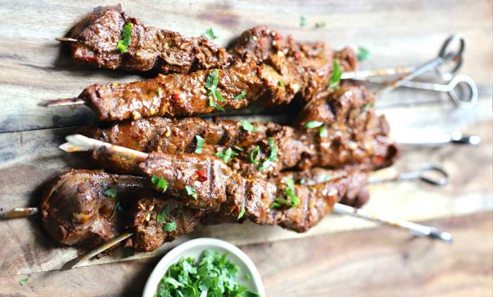 Шашлык из говяжьей печени в вине Говяжья печень в вине