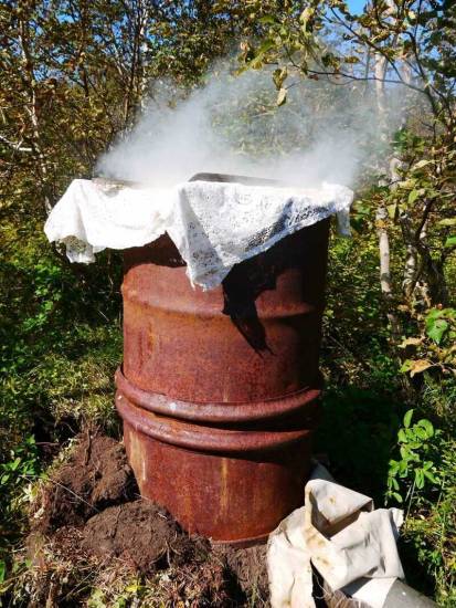 Процесс копчения в бочке Бочка для копчения