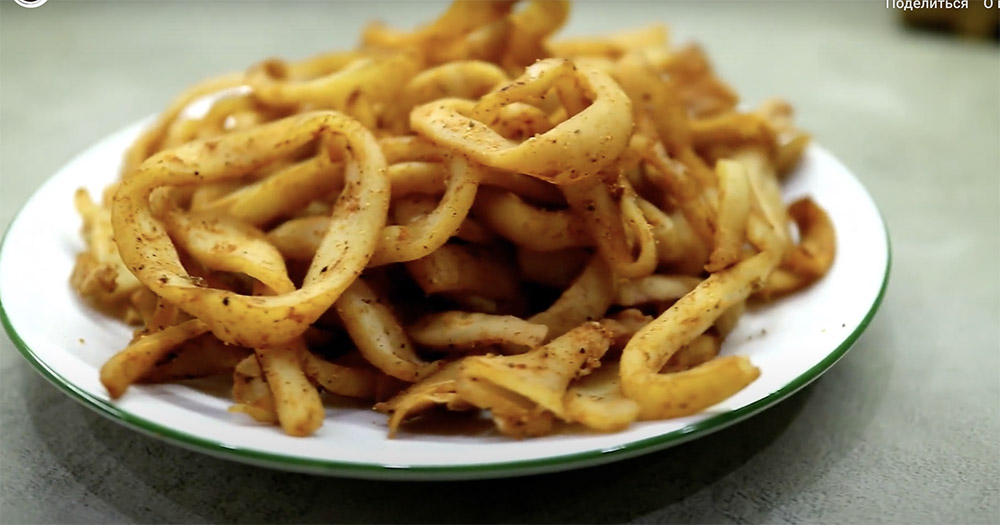 Сушёные кальмары, приготовленные в духовке Кальмары из духовки