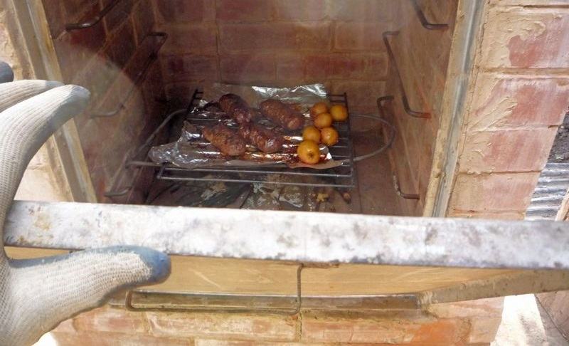 Копчение продуктов в кирпичной коптильне горячего копчения Копчение в кирпичной коптильне