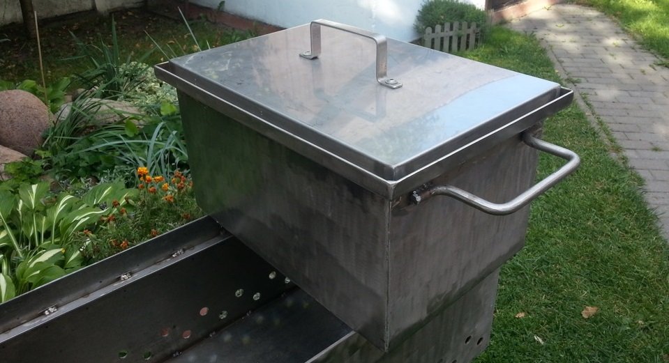 Прямоугольная коптильня из нержавеющей стали Коптильня из нержавеющей стали