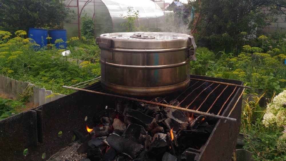 Использование коптильни из медицинской биксы Коптильня на мангале
