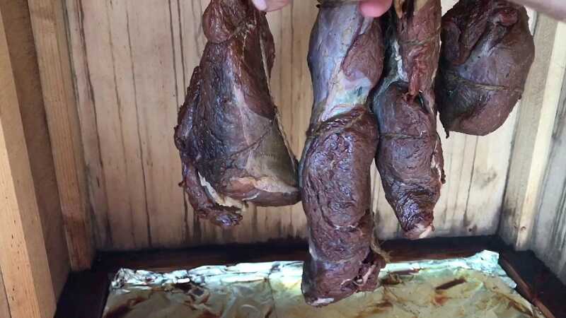 Лосятина горячего копчения Внешний вид лосятины, приготовленной горячим способом копчения