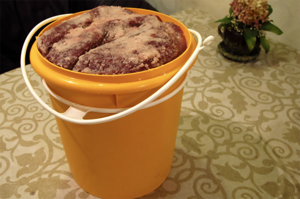 Засолка лосятины в ведре Лосятина в ведре