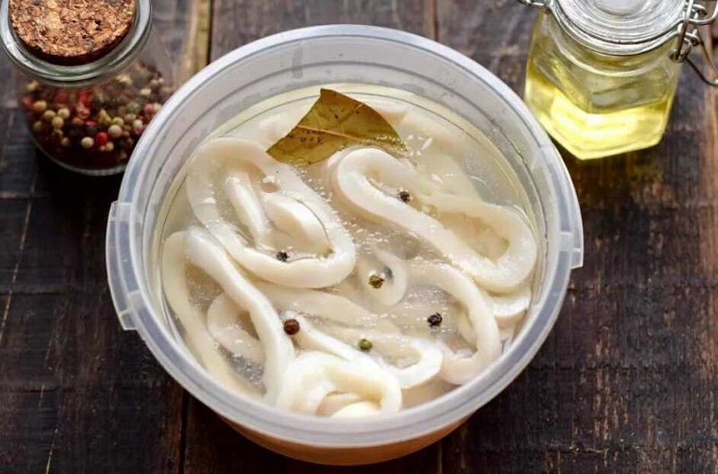 Кальмары в маринаде Маринование кальмаров