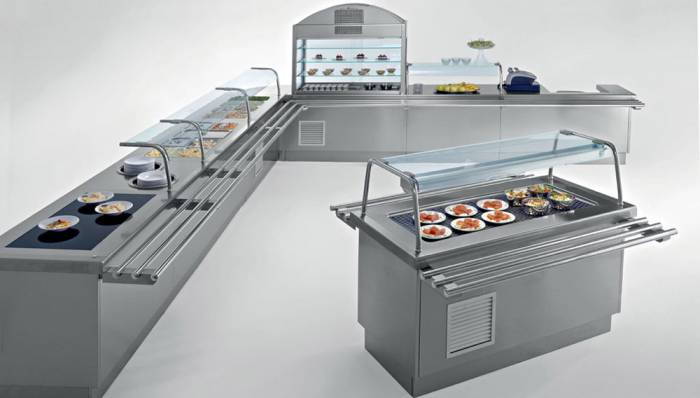 Промышленные мармиты для еды Мармиты выставочного типа