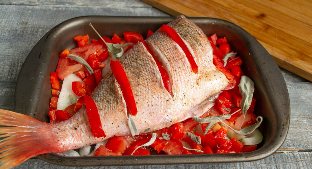 Морской окунь в маринаде Морской окунь