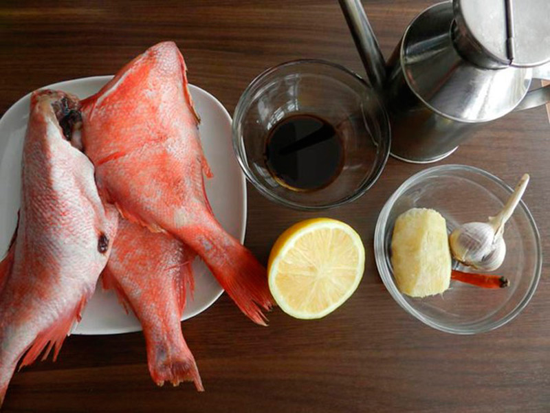 Морской окунь подготовленный к маринованию Морской окунь