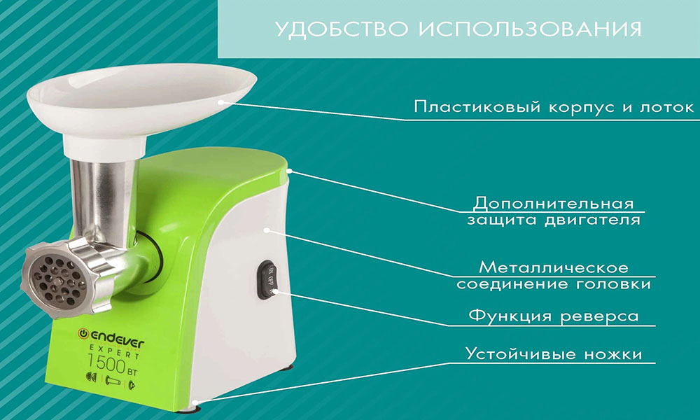 Дополнительные функции и конструктивные особенности мясорубки Мясорубка и реверс