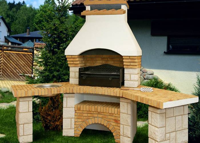 Уличная печка с барбекю Печь с барбекю