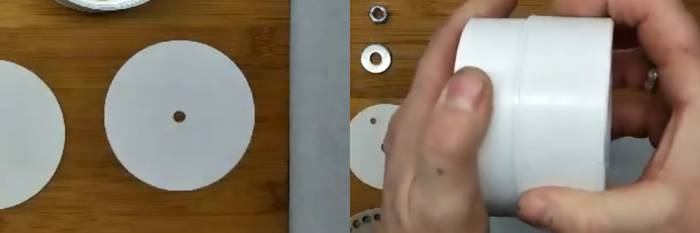 Отрезание куска от пластиковой трубы Пластиковая труба и кусок