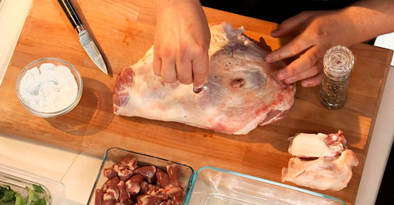 Подготовка бараньего курдюка Подготовка курдюка