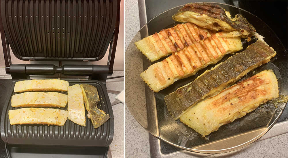 Жаренная камбала на электрическом гриле Приготовление камбалы на электрогриле