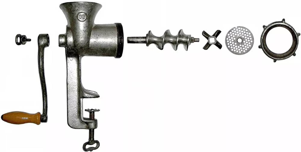 Устройство ручной мясорубки Ручная мясорубка и её устройство