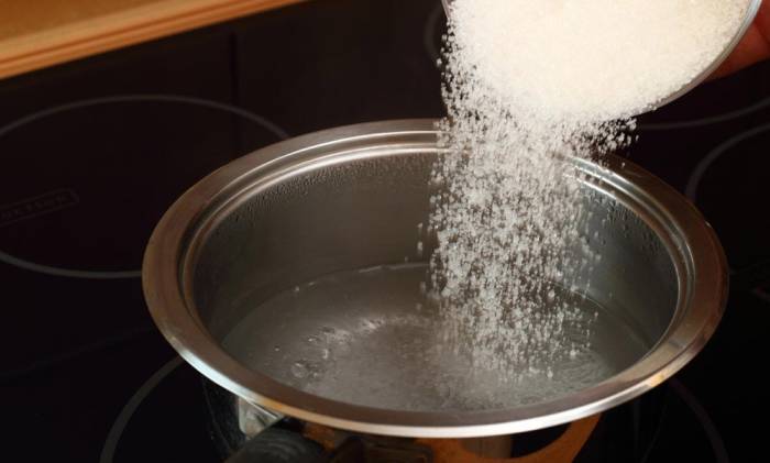 Приготовление сладкого сиропа для инжира Сахар для инжира