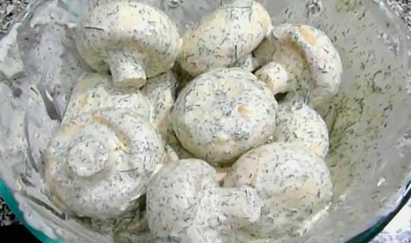 Шампиньоны в майонезе Шампиньоны