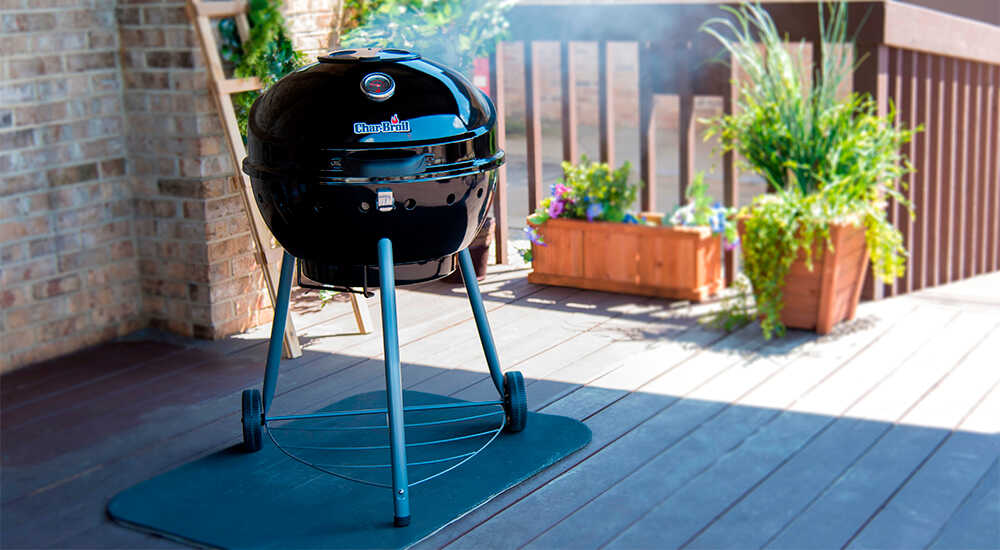 Круглый угольный гриль Стальной садовый гриль