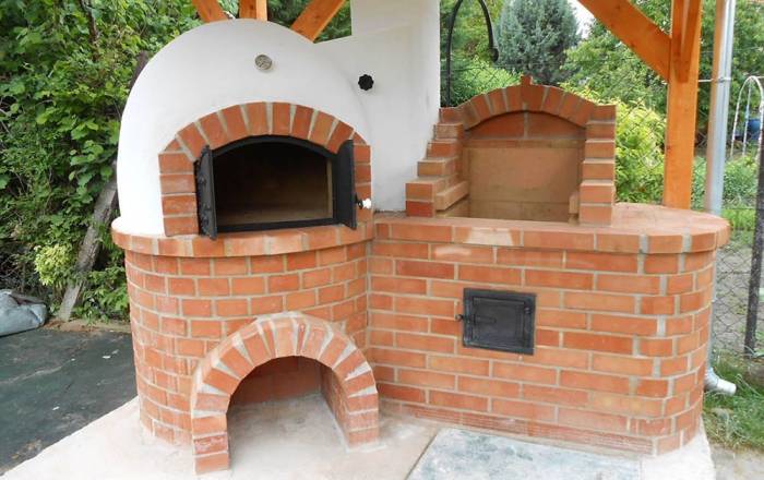 Уличная печь с тандыром Тандыр на улице