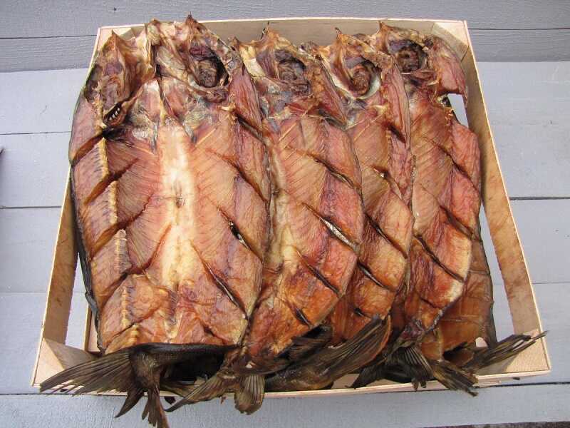 Толстолобик, закопченный горячим методом Толстолобик горячего копчения