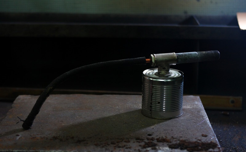 Установка тройника для подачи воздуха с компрессора и протяжки дыма Тройник для подачи воздуха